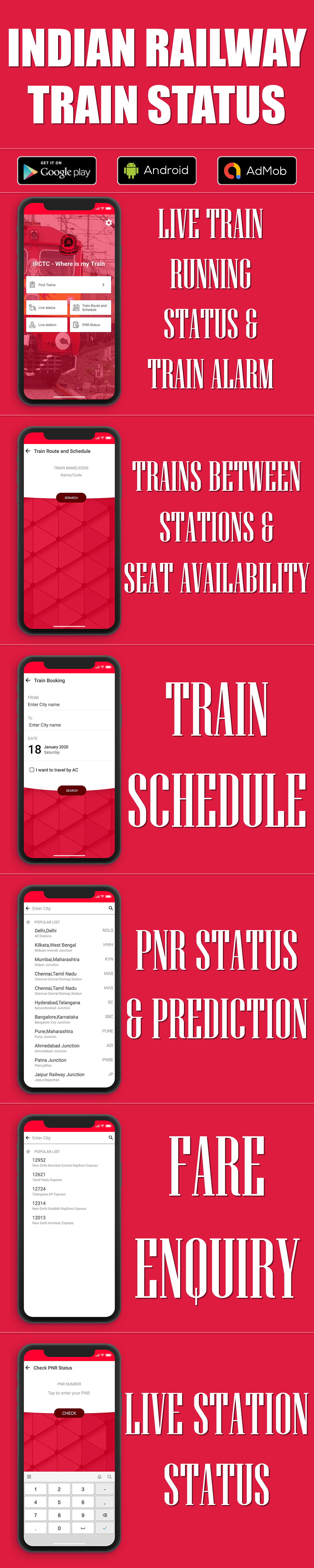 Indian Railway Train Status | Android App - 1